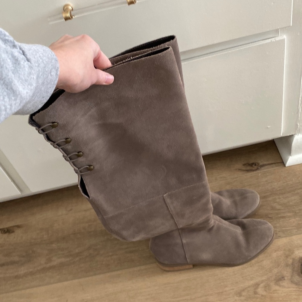 Taupe otk boots like new